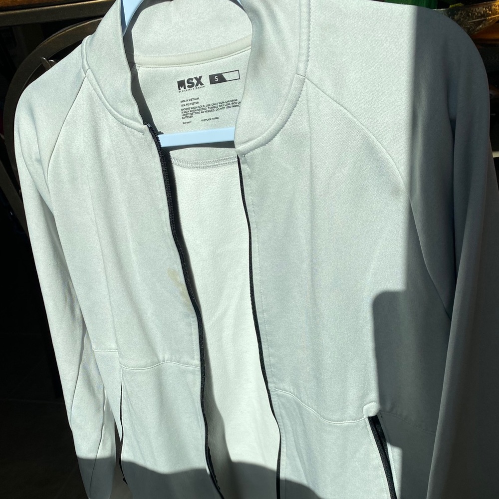 Michael Strahan Crewneck Zip-Up